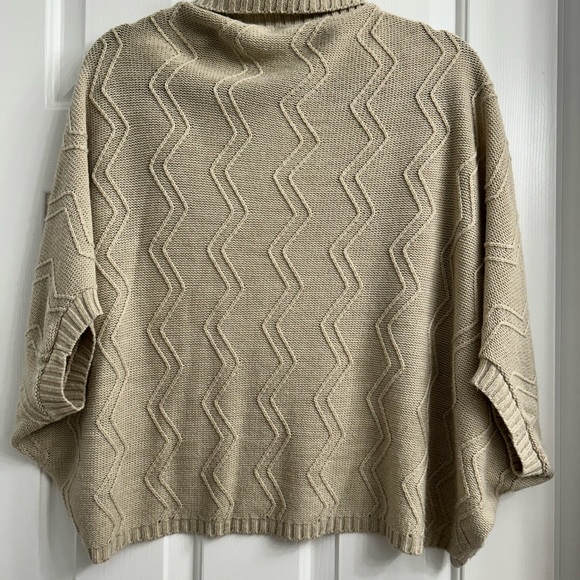 Windsor Open Knit Sweater Shrug in Camel - Picture 4 of 5